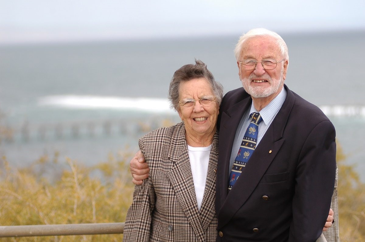 Ray with wife Edith, who jointly received the Key and Freedom of Entry to the City of Onkaparinga in honour and recognition of their achievements and outstanding service to local government and the community.