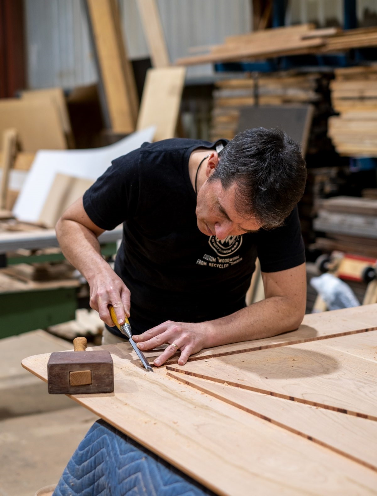 Matt Sarre and his son Micah custom-make furniture from Australian hardwood for customers who want something unique.