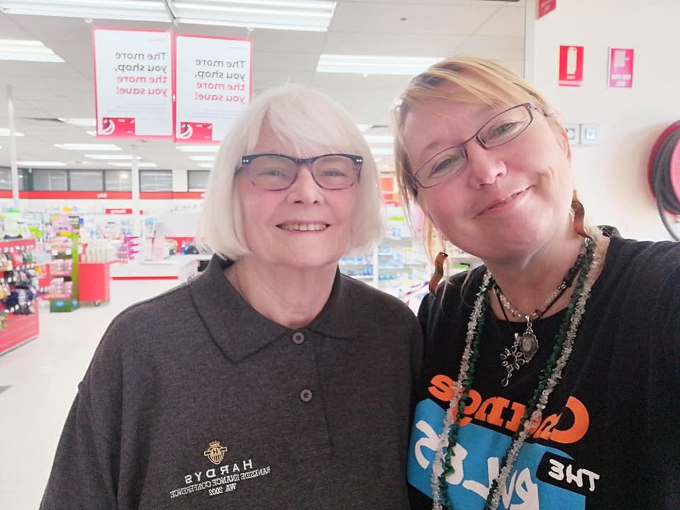 Alayna with local historian Joan Davies