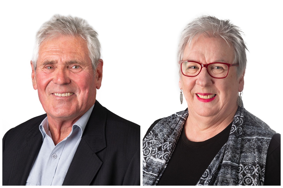 Mid Coast Ward councillors Bill Jamieson and Sue Tonkin