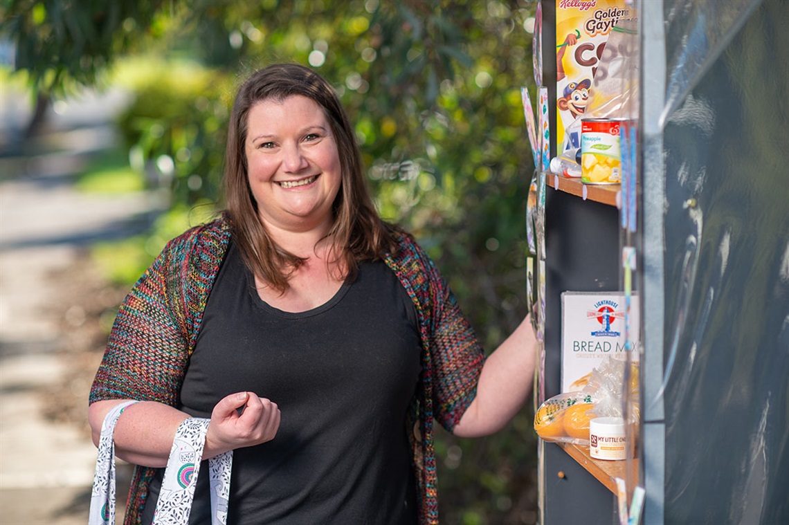 A community pantry set up by Sarah will be upgraded thanks to a grant from council