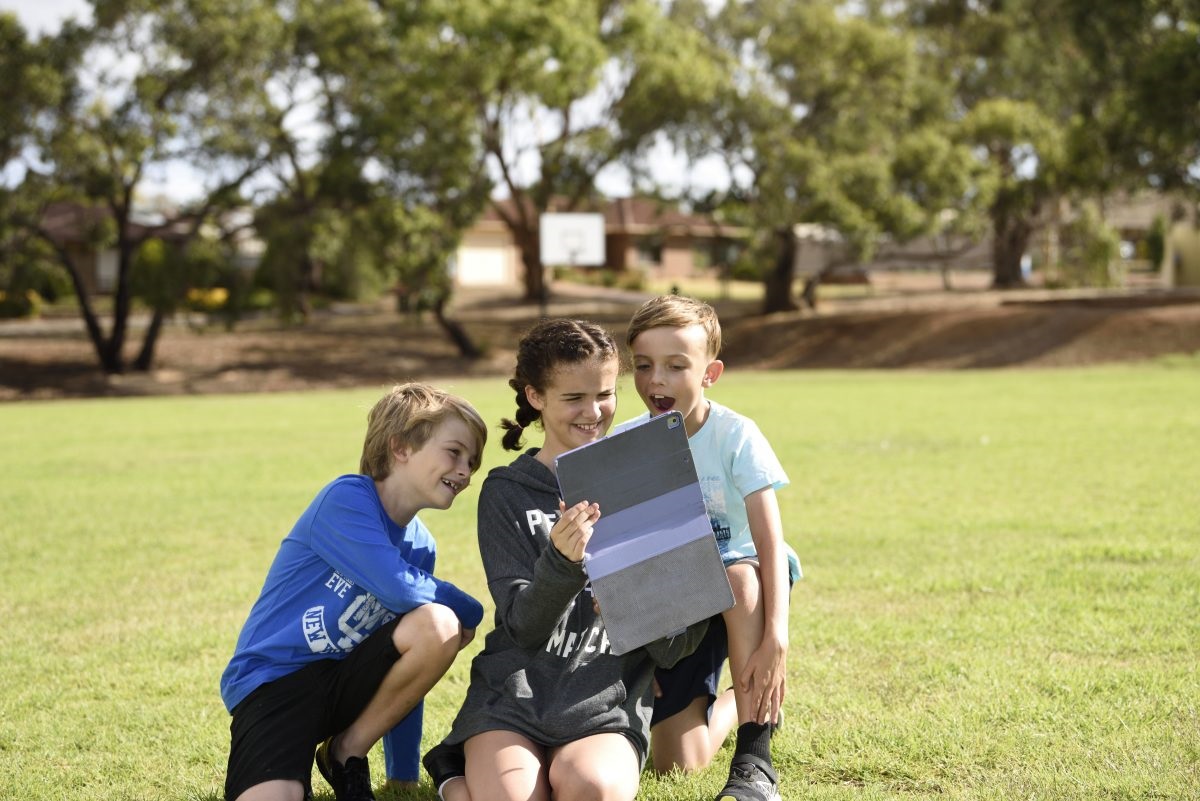 Local children give high praise for the gaming app, Magical Park, which is available at Onkaparinga’s beautiful Gemmel Tassie Reserve.