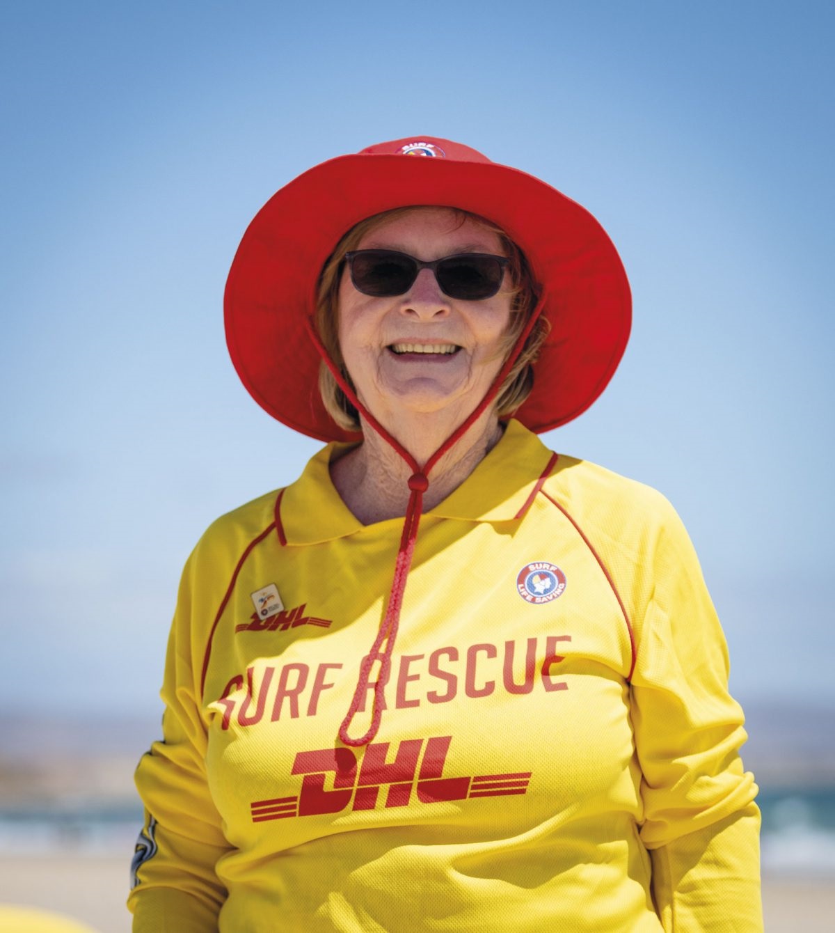 Patricia Whiting, Citizen of the Year, on patrol at the Moana Surf Life Saving Club