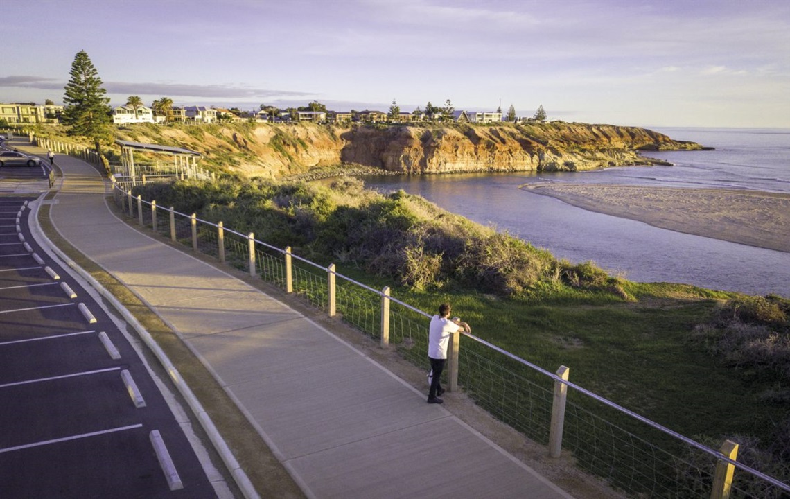 Residents and visitors can now see the iconic vista of the Onkaparinga River mouth in a whole new light