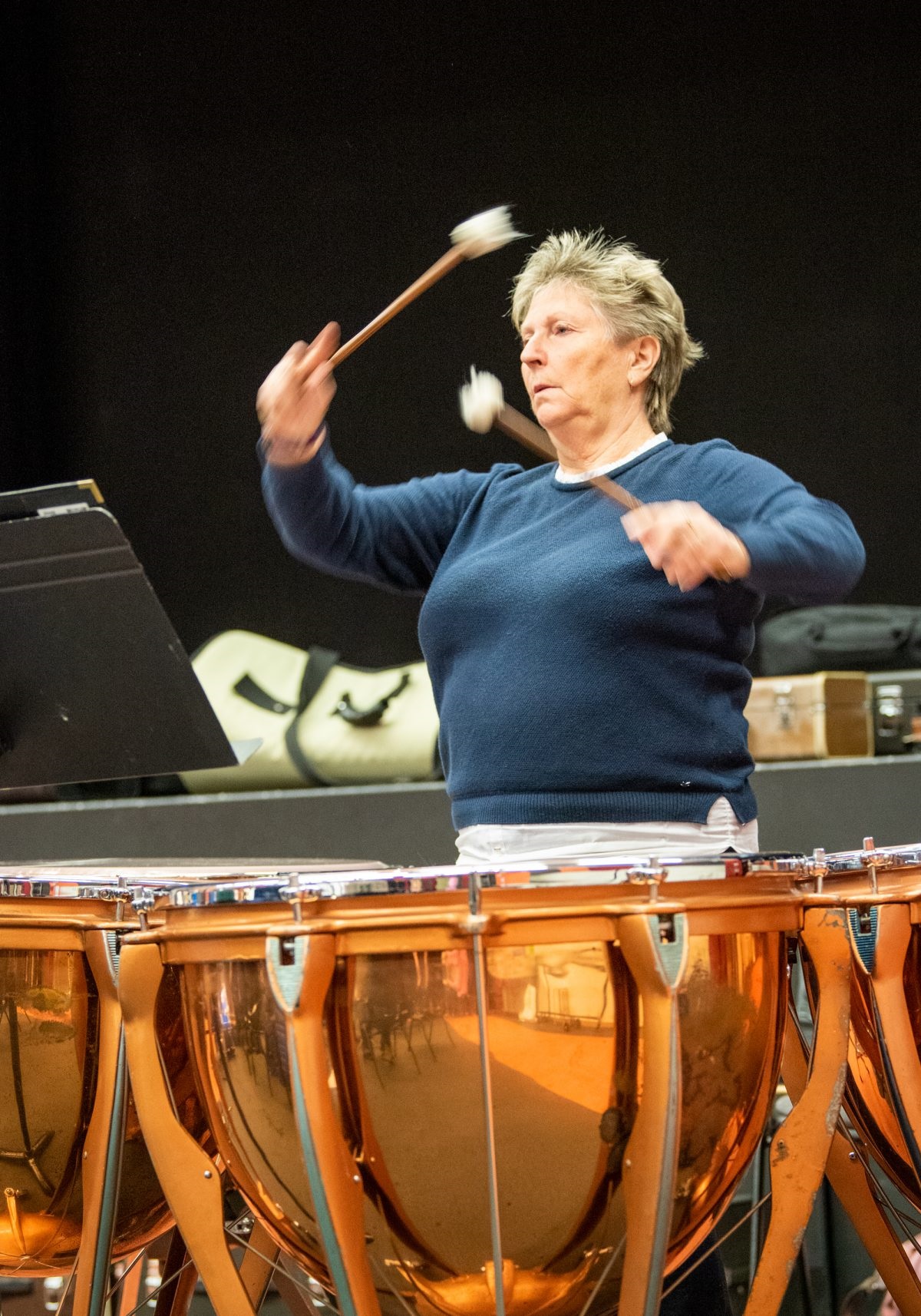 The city’s concert band rehearses most Friday nights throughout the year.