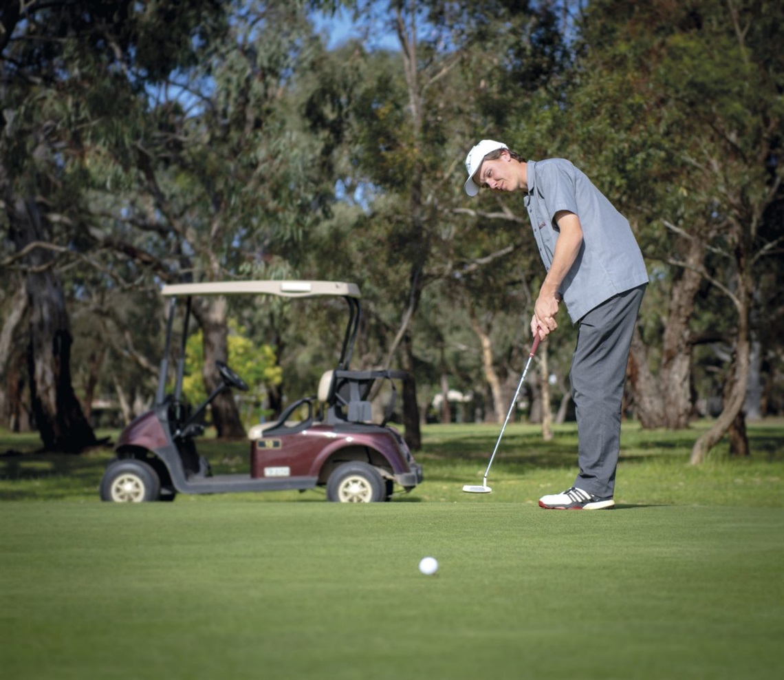 Junior Golfer Cameron Bickley says his home course is one of the best in the state