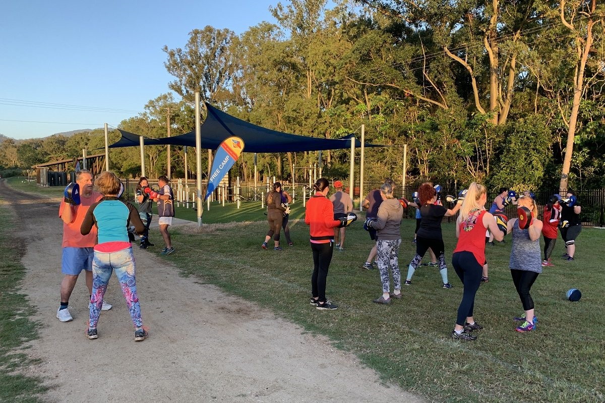 Participants at an interstate Live Life Get Active class.