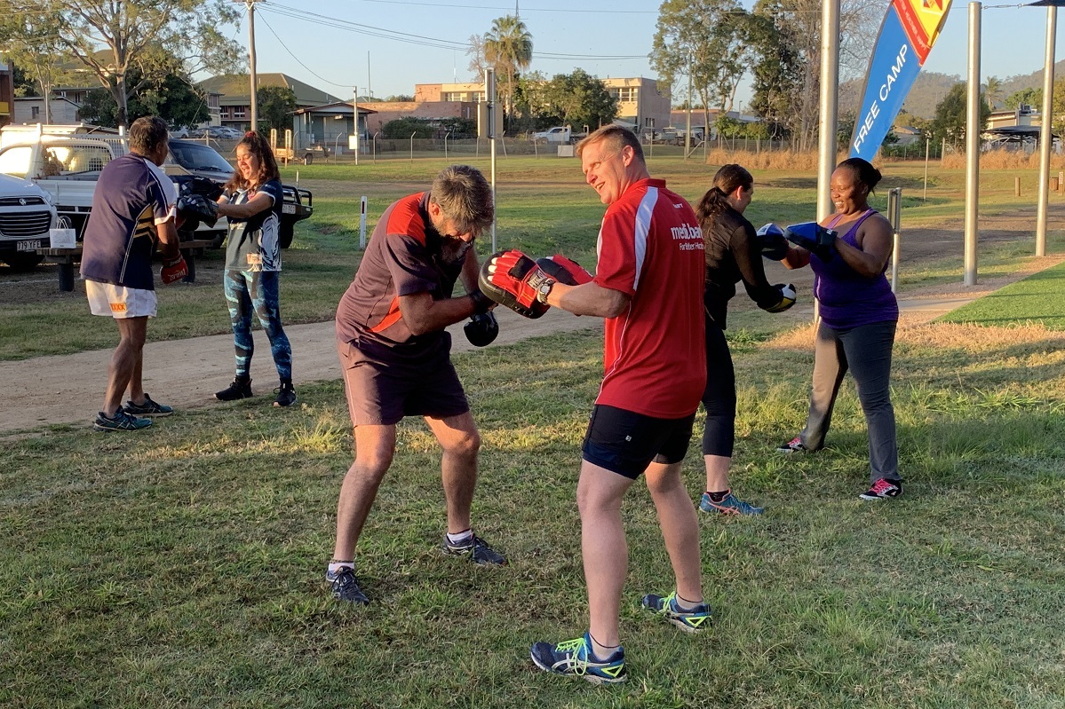 Participants at an interstate Live Life Get Active class.