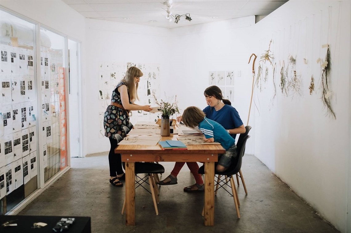 Louise during her residency at Sauerbier House