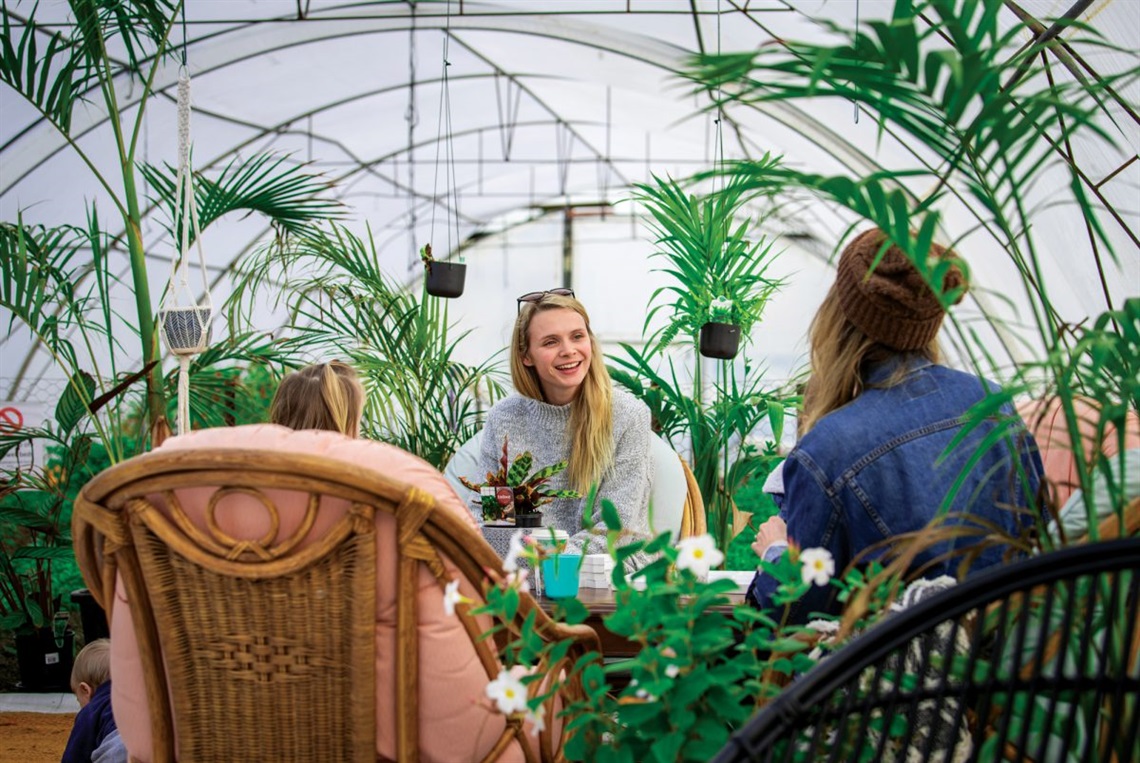 Flower Cellar Door’s local and loyal patrons Steph Hughey and Kim Lamont