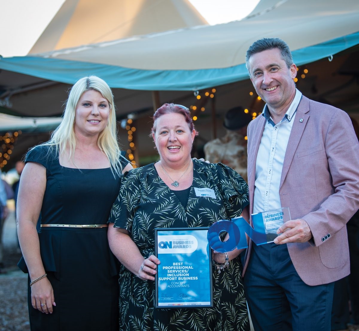 Carly McCreight, Bronwen McCrae and Tony Dutton from Concept Accountants.