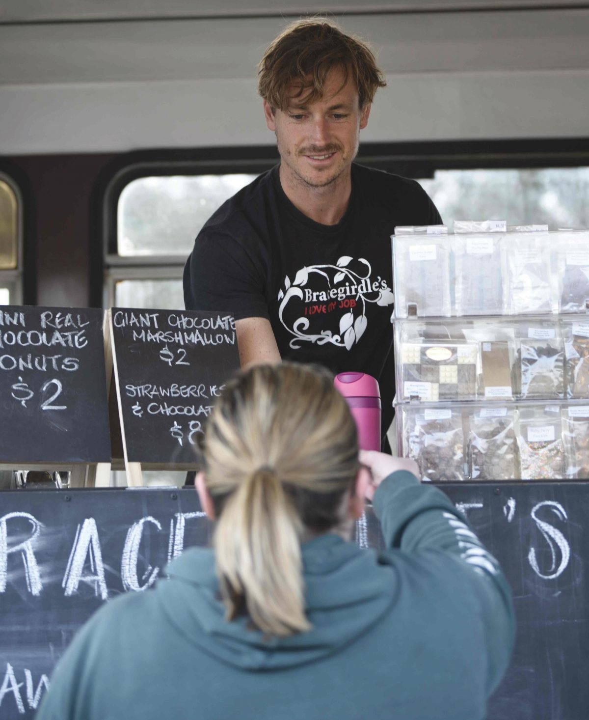 Marc Bracegirdle serves barista treats