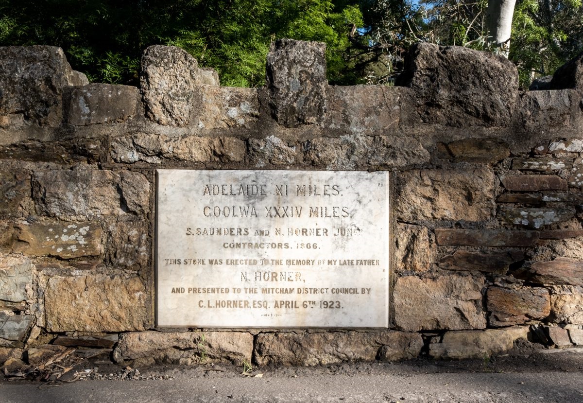 Horner’s Bridge built in 1866 to facilitate travel to Goolwa via Ashbourne, near Strathalbyn.