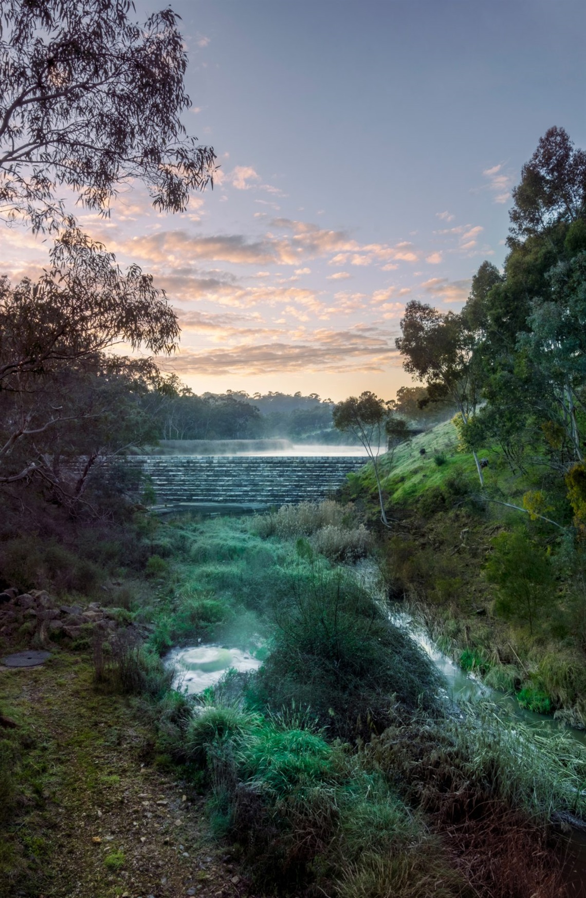 A view of the stunning Clarendon Weir.