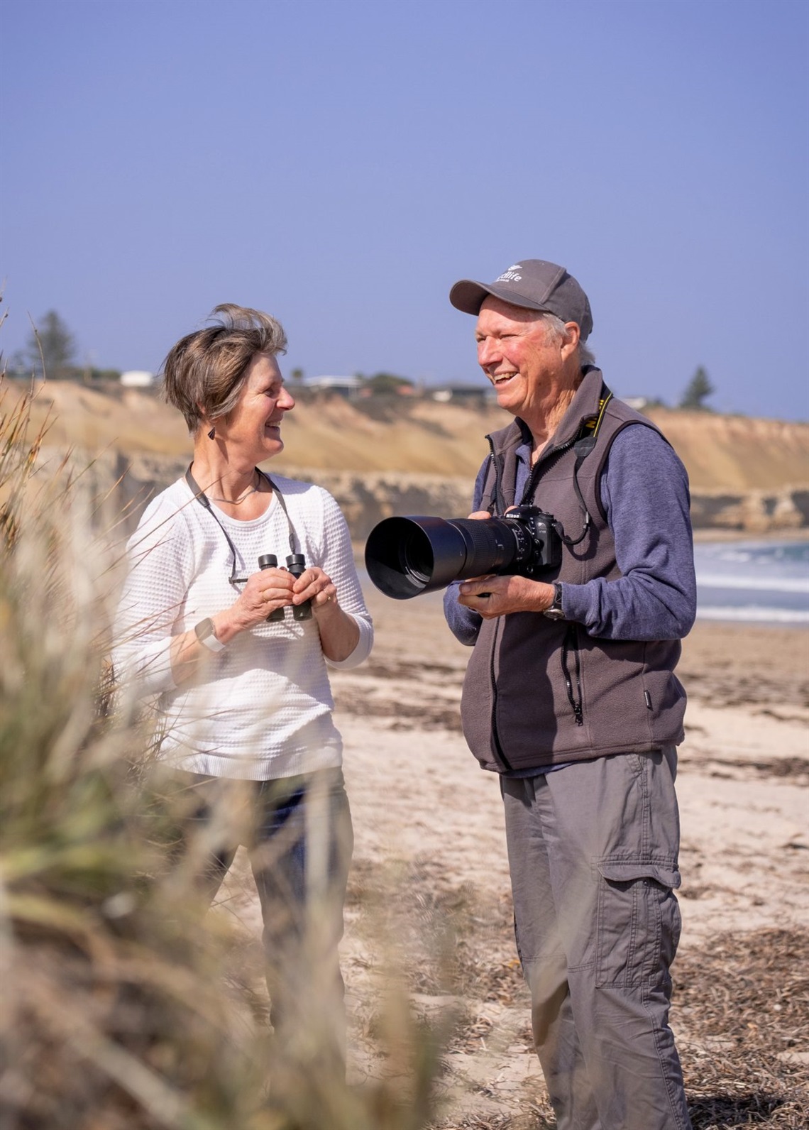 BirdLife Australia volunteers Sue and Ash Read are working to protect the Hooded Plovers on our local beaches, including popular pair Daphne and Harvey
