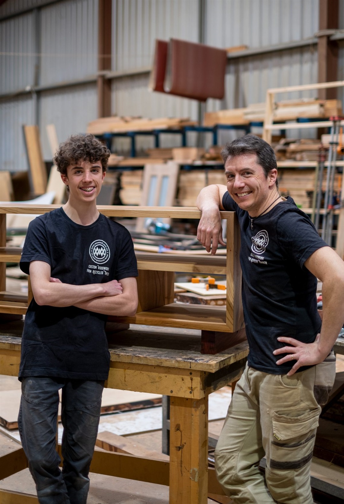 Matt Sarre and his son Micah custom-make furniture from Australian hardwood for customers who want something unique.