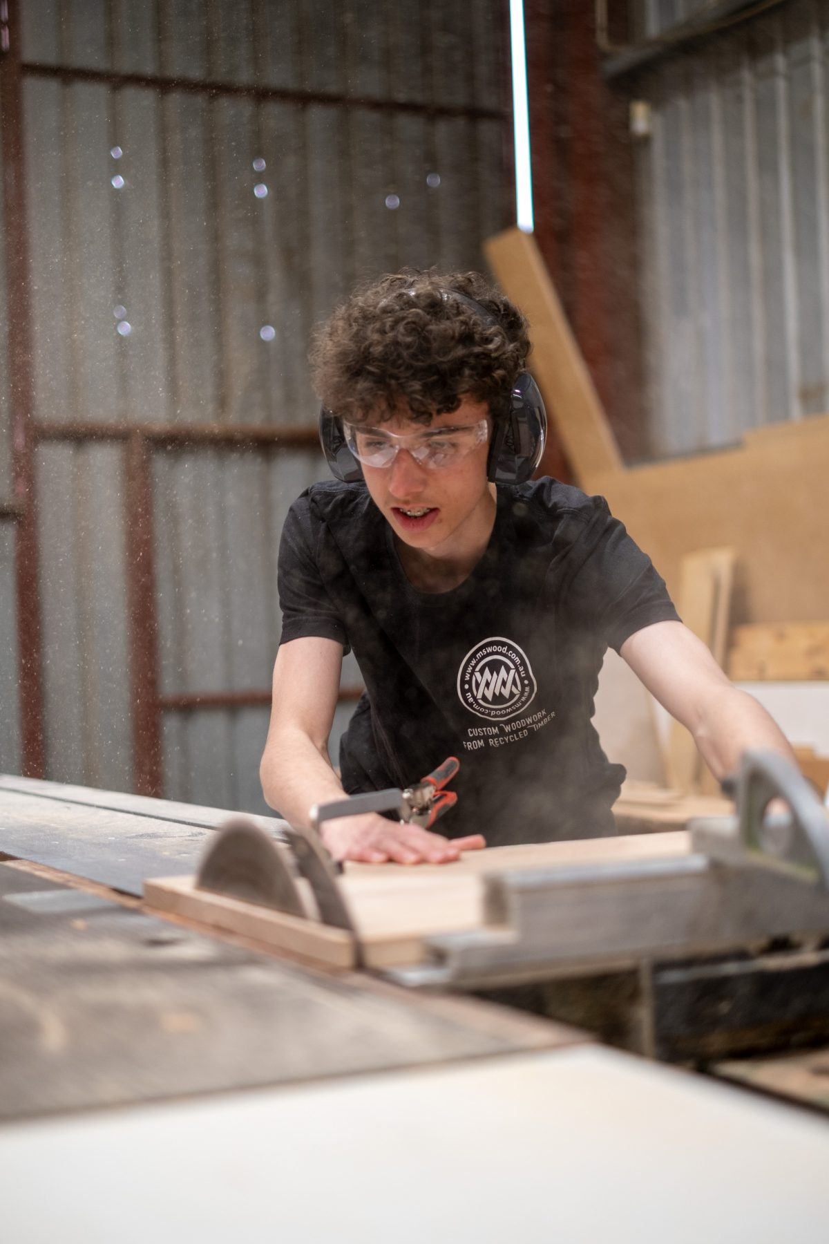 Matt Sarre and his son Micah custom-make furniture from Australian hardwood for customers who want something unique.