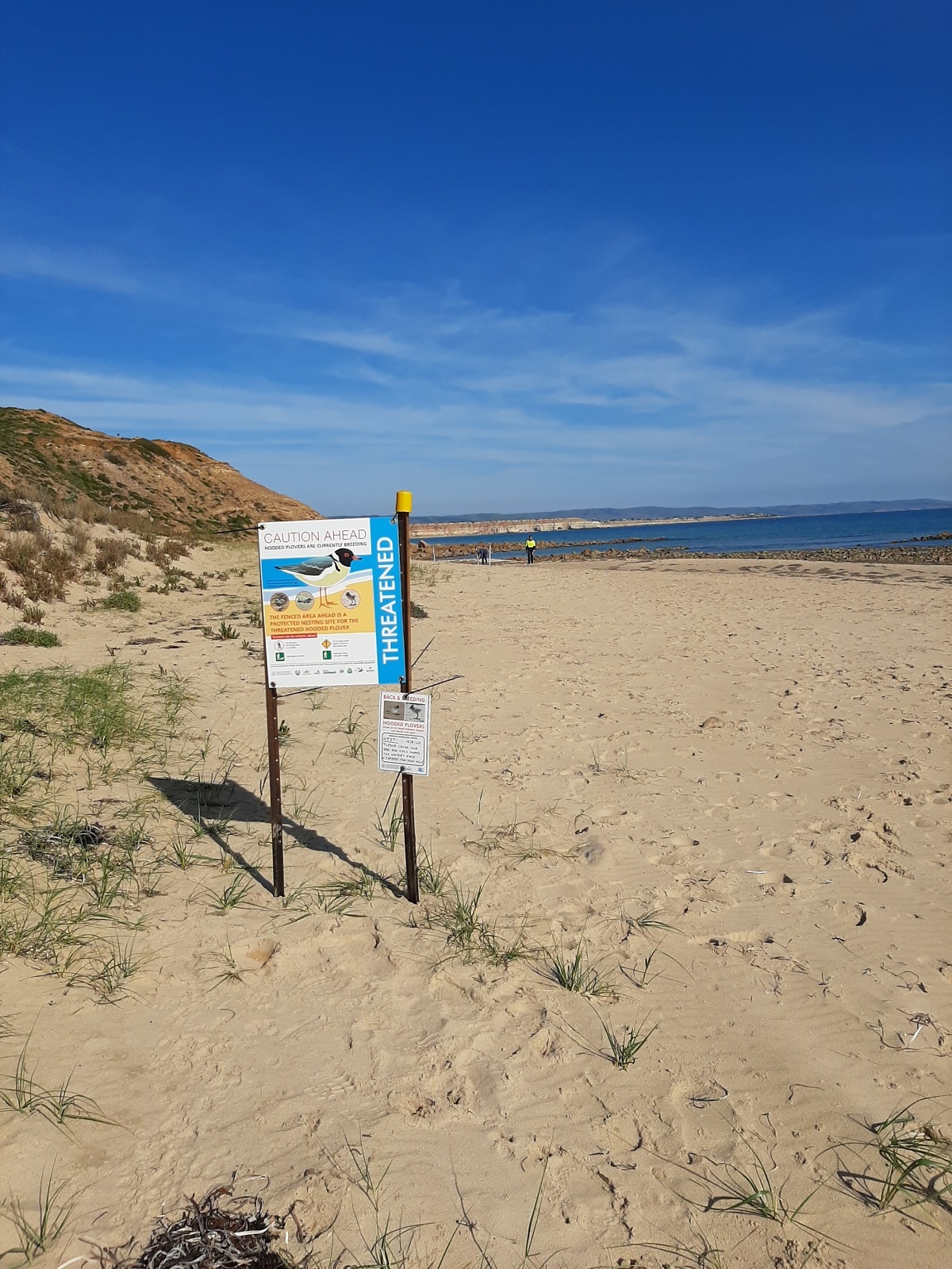 Newly installed signage at Ochre Cove this month. Photo: Sue and Ash Read.