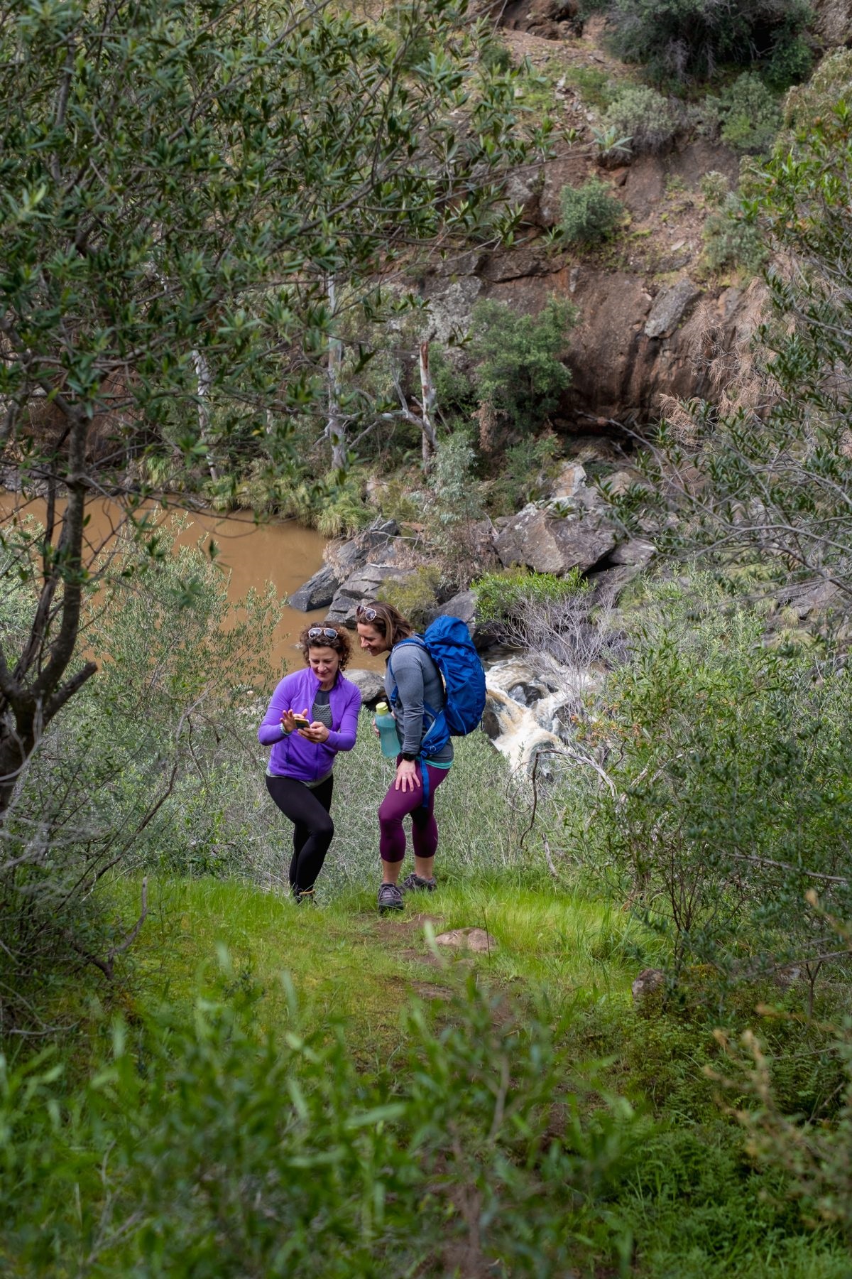 Heidi Lewis and Amy Moyce look where the path leads to; the spectacular gorge; choose a walking trail that suits you.