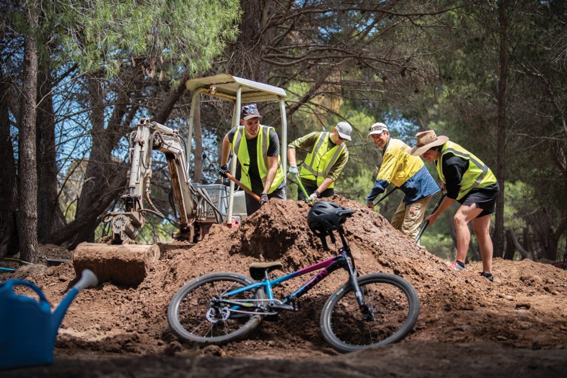 Young BMX and mountain biking enthusiasts have been getting their hands dirty with a project combining the City of Onkaparinga and the community.