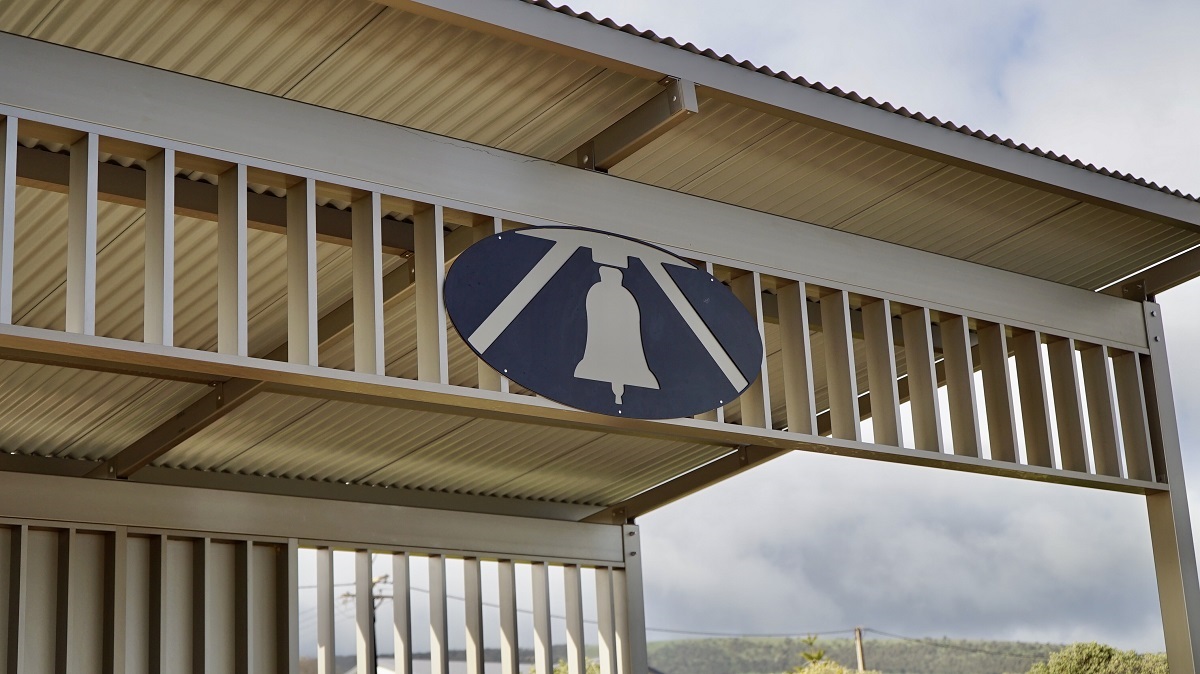 Scenes from the new beach shelter at Sellicks Beach, where recycled plastic was used for the decking. Photos: Terrain Group