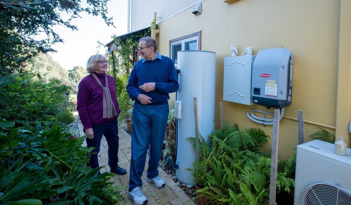 Sue Greenwood and Jason Garrood are living comfortably in their passively heated and cooled, light-filled and solar-powered home.