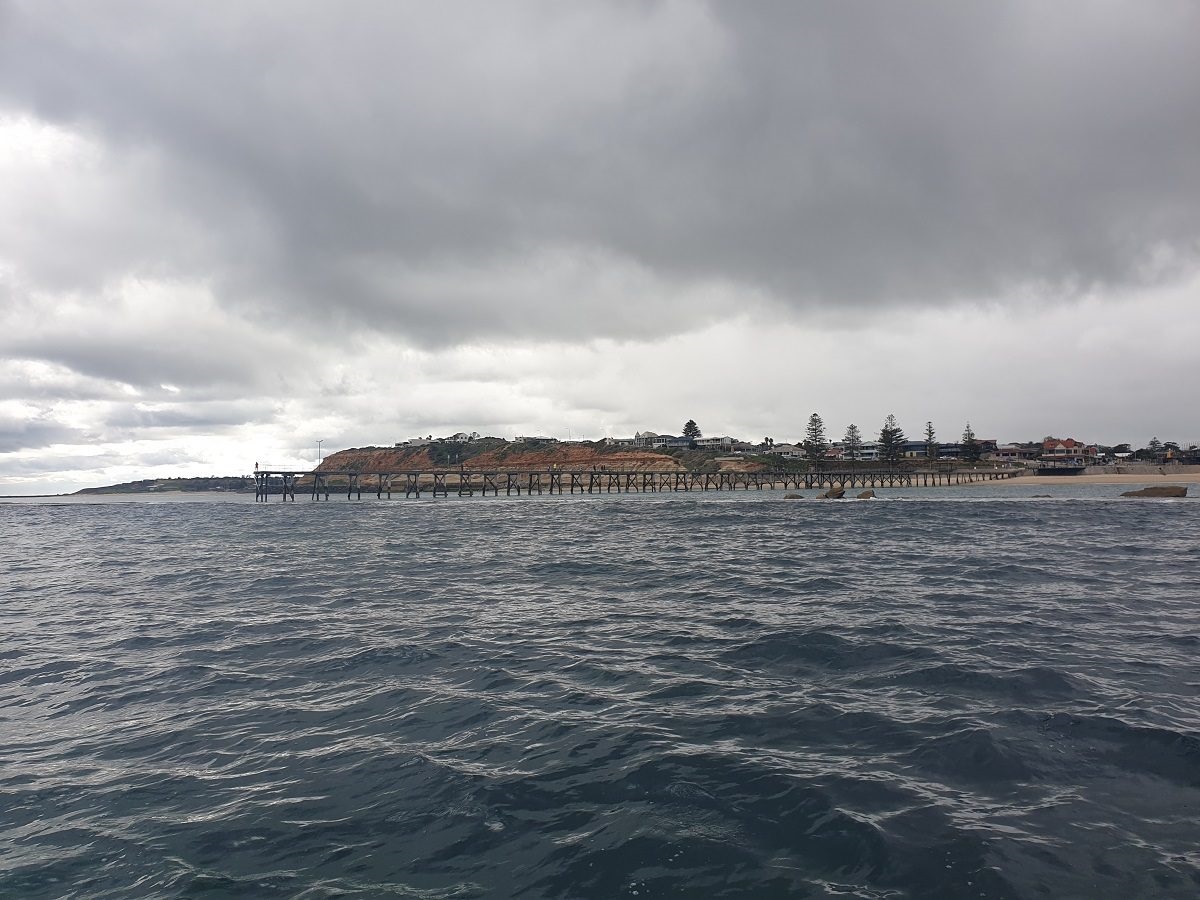 Port Noarlunga from the water. Photo: Anita Nedosyko