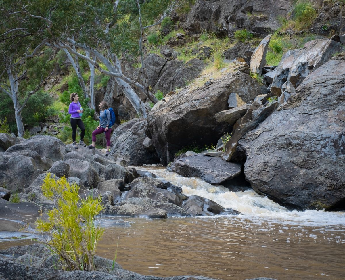 Heidi Lewis and Amy Moyce look where the path leads to; the spectacular gorge; choose a walking trail that suits you.