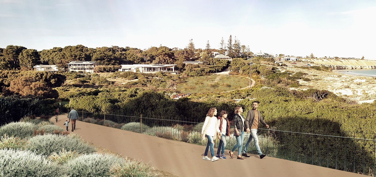 An artist impression of the Port Willunga North Coast Park trail.