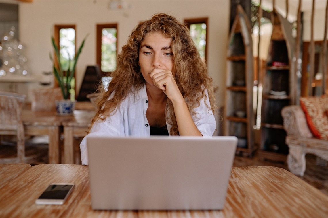 Woman on computer