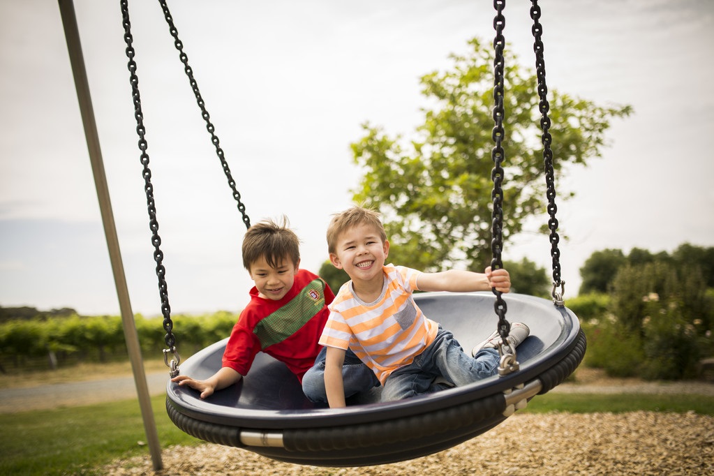 Kids on the playground at McLaren Vale Visitor Centre