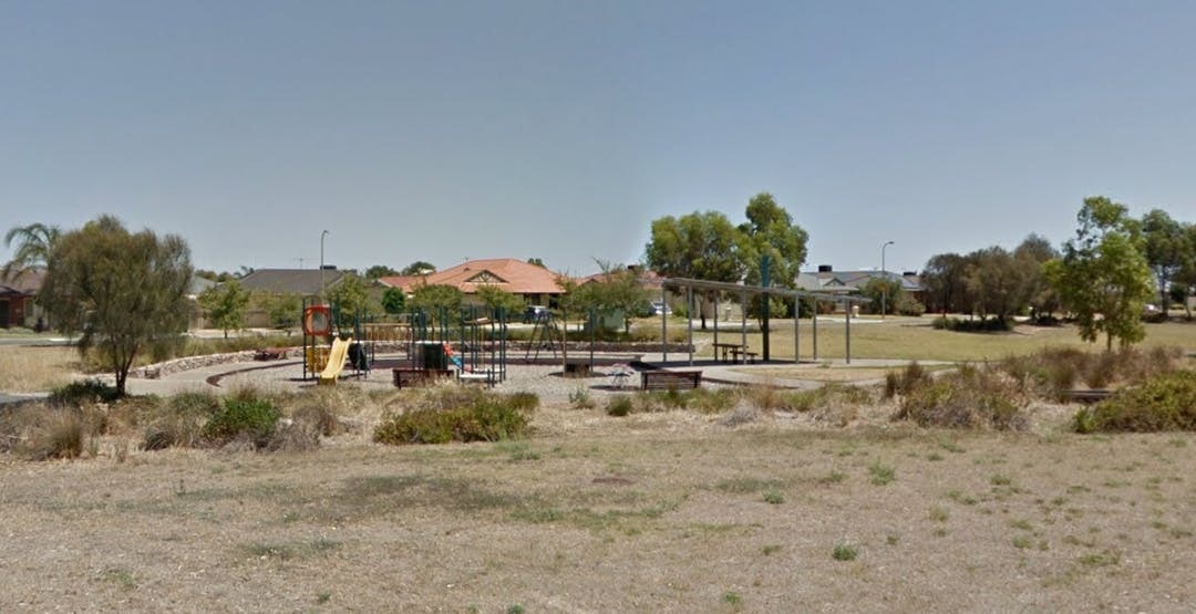A park alongside Pridham Boulevard, Aldinga Beach.