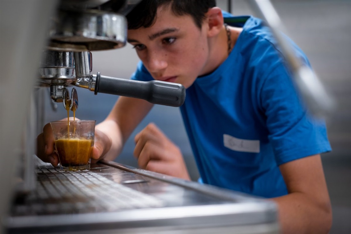 The barista hospitality course is heating up young people’s potential to gain part-time employment.