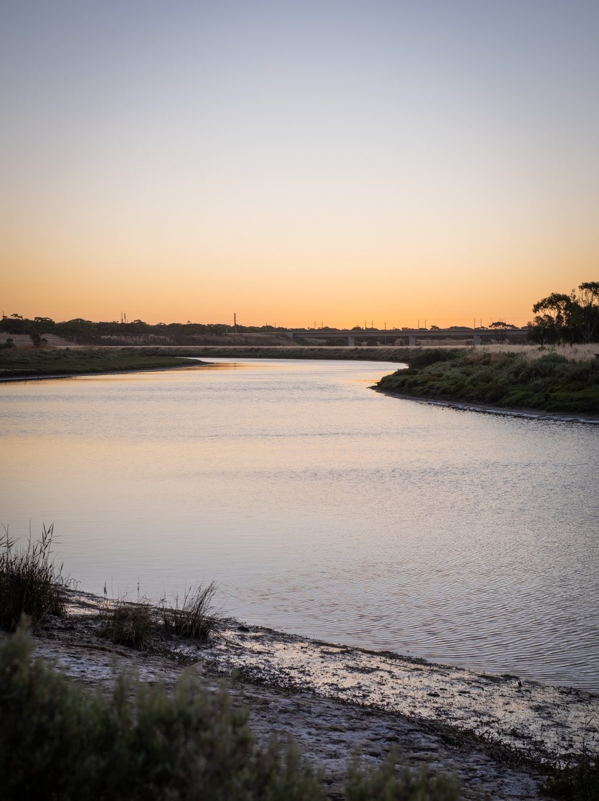 Onkaparinga River at sunset