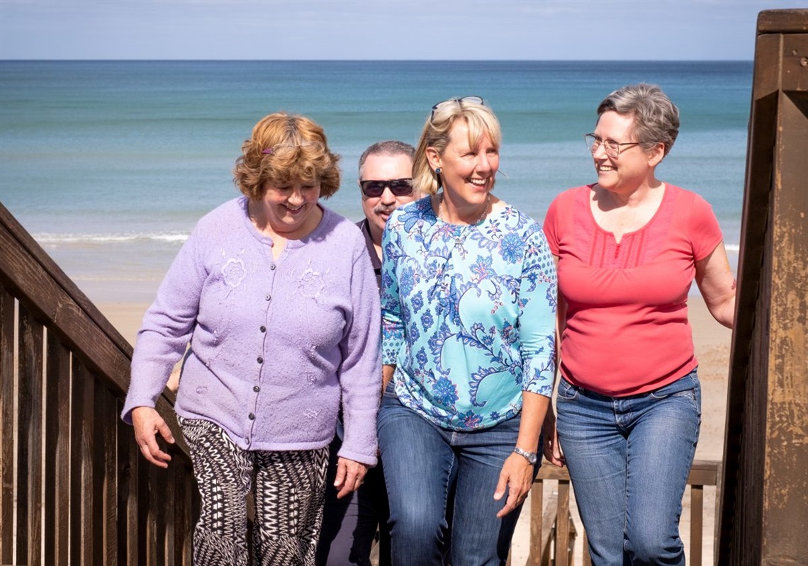 Sharon McGann (pictured centre, left) with Michelle Watson, Laurence Saunders and Tricia Dame are focussed on improving food security in the Onkaparinga region