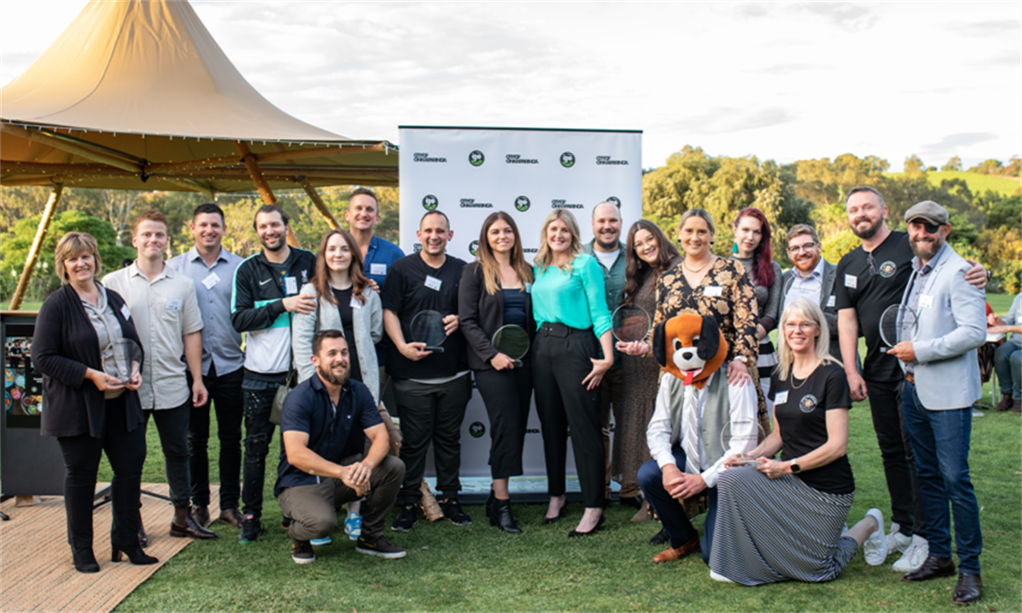 Onkaparinga Business Award winners at the awards night in McLaren Vale's Visitor Information Centre.