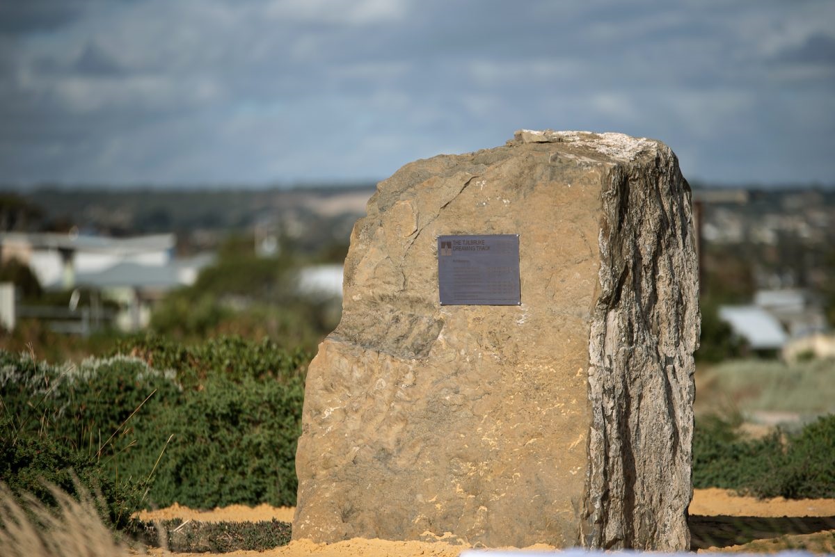 Georgina Williams speaks at a ceremony to unveil the new plaque.