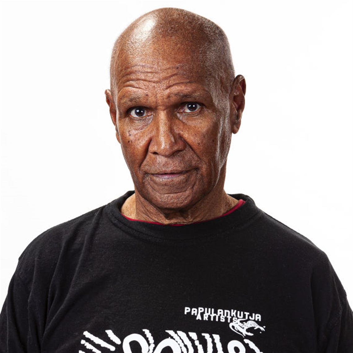 A portrait of award-winning Aboriginal storyteller Boori Monty Pryor.