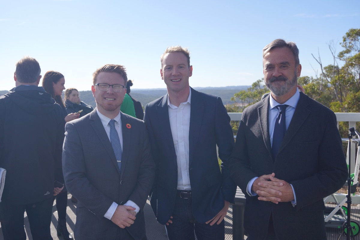 Deputy Mayor Simon McMahon, Opposition Leader David Speirs and Senator Andrew McLachlan.