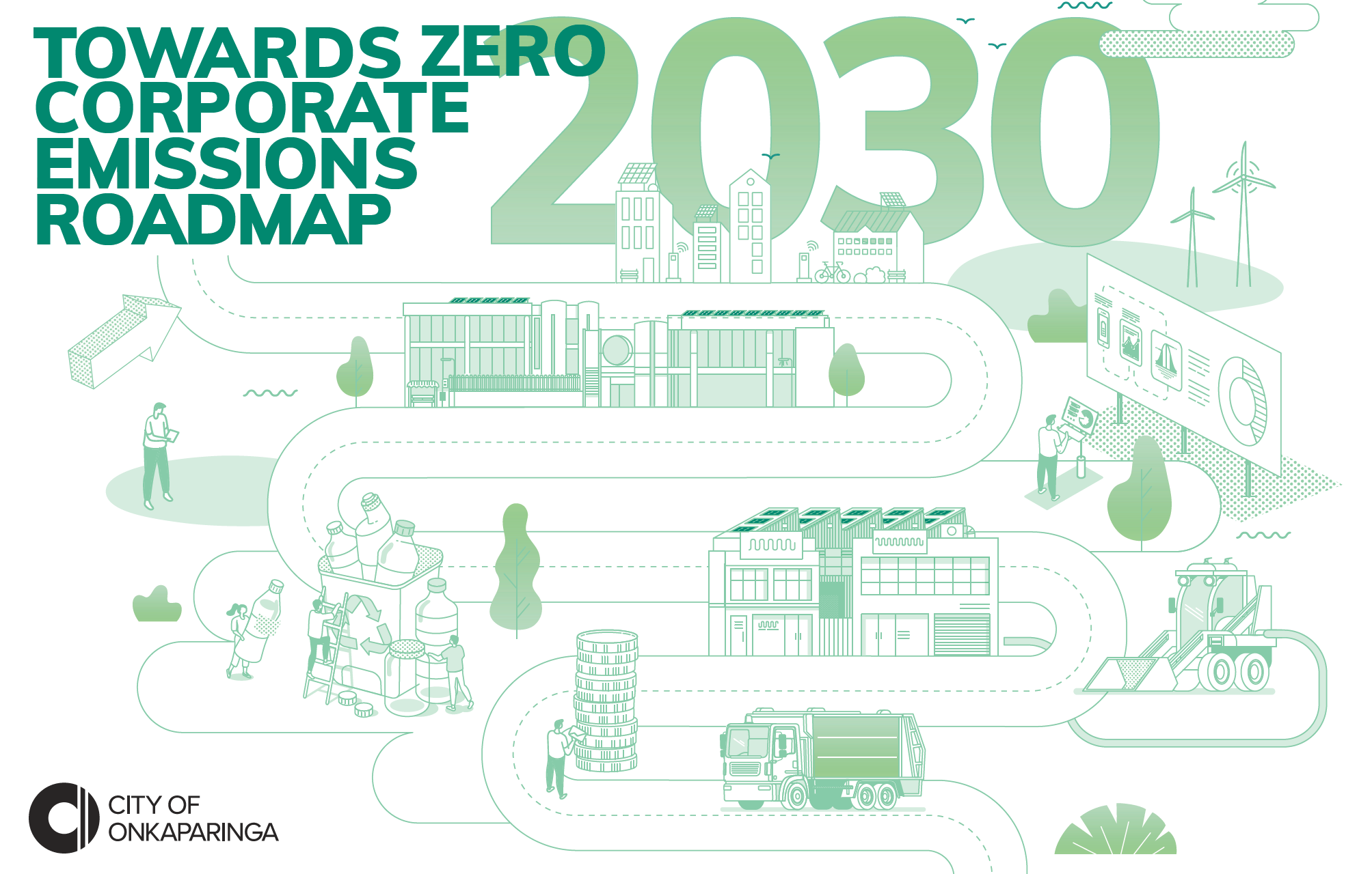 The front cover illustration of the Towards Zero roadmap.