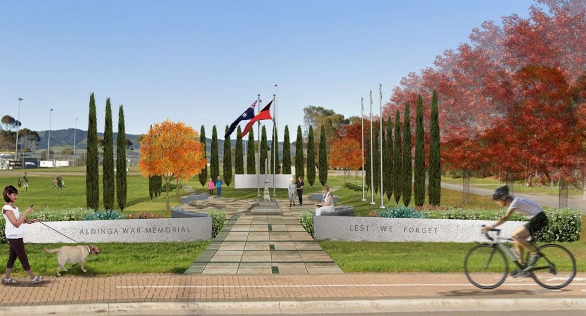 An artist impression of the Aldinga War Memorial.