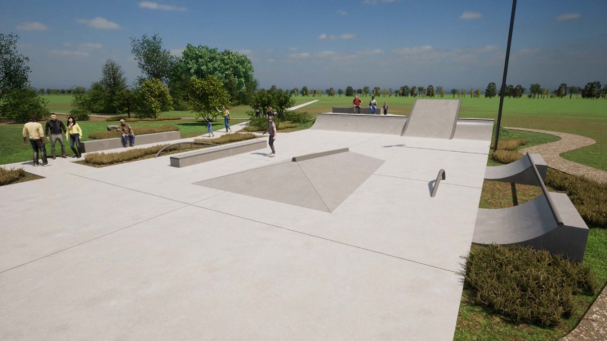 An artist impression of the street section of the new Aldinga skate park.