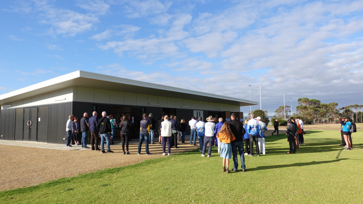The new soccer clubrooms at Aldinga Sports Park.