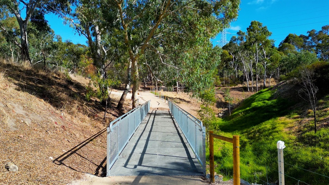 A view of one of the boardwalks at the new Minkarra Park Link Path.