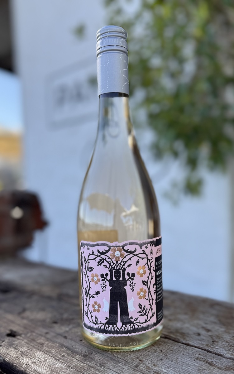 A close-up of a S.C. Pannell award-winning rose wine.