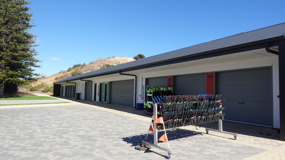 A view from the redeveloped aquatic facilities at Port Noarlunga's Wearing Street.