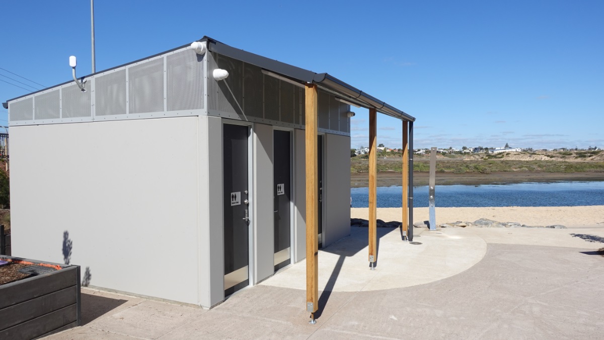 A view from the redeveloped toilet facilities at Wearing Street.