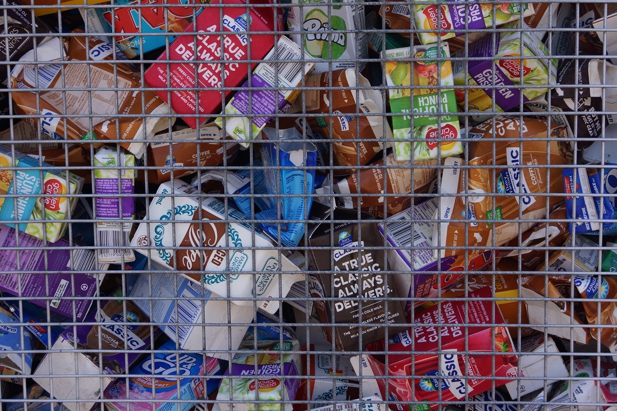Drink containers ready for recycling