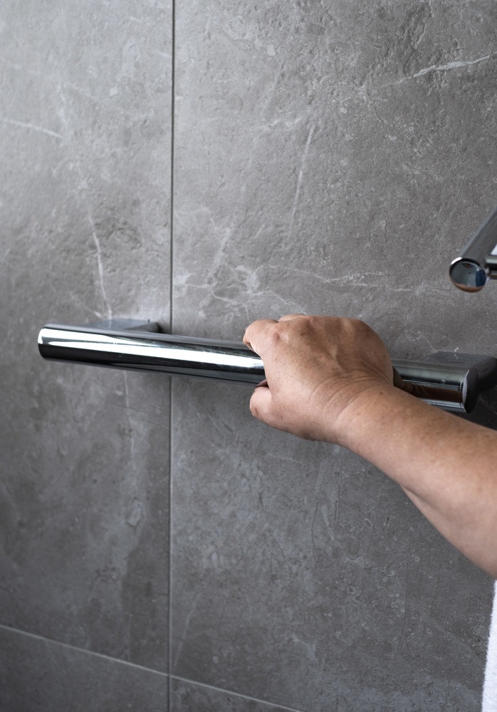 Homes for Tomorrow - bathroom railing