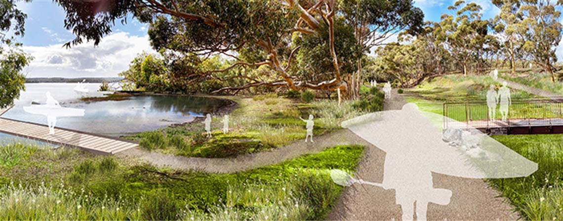 An artist impression of the reservoir reserve. Credit: Government of South Australia